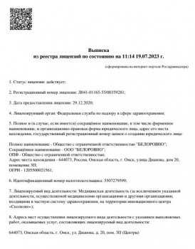 Стоматологическая клиника БЕЛОРОВНО на Дианова