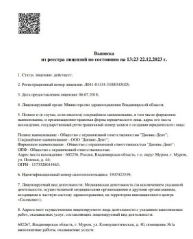 Центр стоматологии ДИОНИС г. Муром