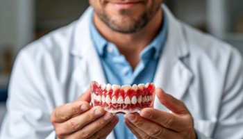 Установка съёмного протеза с акриловым базисом со скидкой 20%