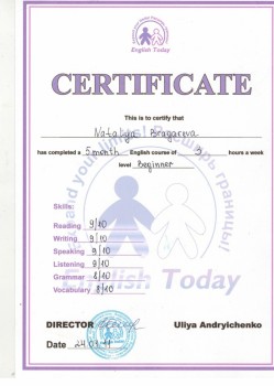 certificate