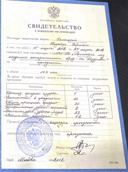 certificate