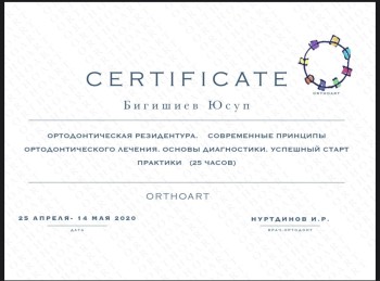 certificate
