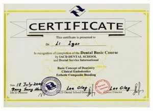certificate