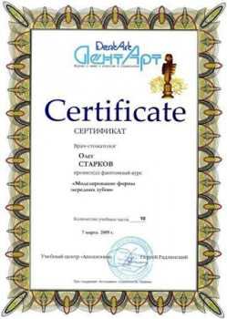 certificate