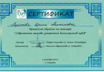 certificate