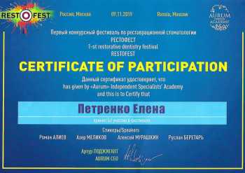 certificate