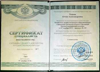 certificate